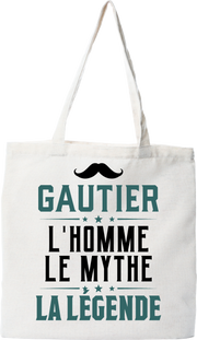 Tote bag coton recyclé gautier l'homme le mythe la légende