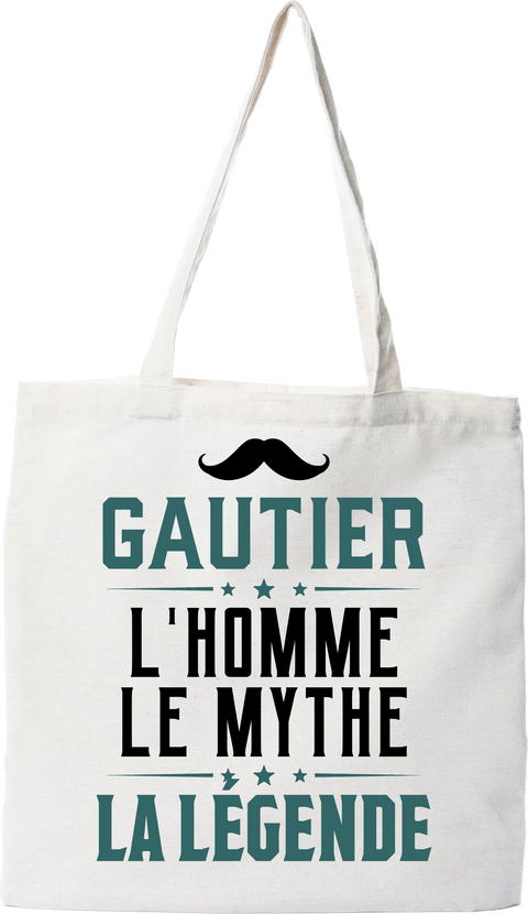 Tote bag coton recyclé gautier l'homme le mythe la légende