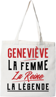 Tote bag coton recyclé geneviève la femme la reine la légende