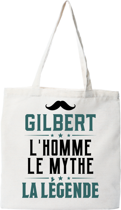 Tote bag coton recyclé gilbert l'homme le mythe la légende