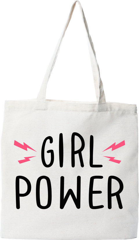 Tote bag coton recyclé girl power