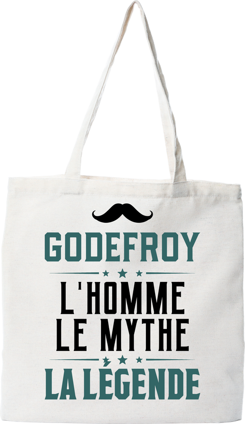 Tote bag coton recyclé godefroy l'homme le mythe la légende
