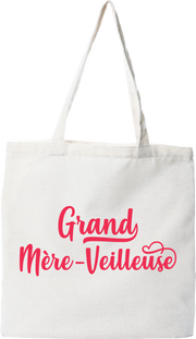 Tote bag coton recyclé grand mère-veilleuse