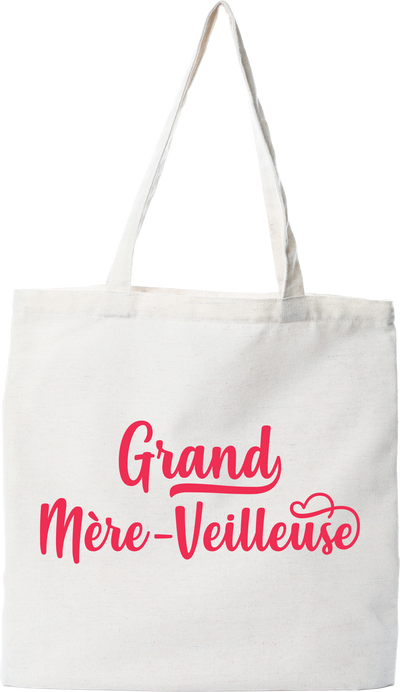 Tote bag coton recyclé grand mère-veilleuse