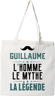 Tote bag coton recyclé guillaume l'homme le mythe la légende