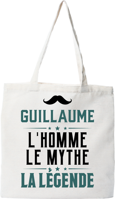 Tote bag coton recyclé guillaume l'homme le mythe la légende