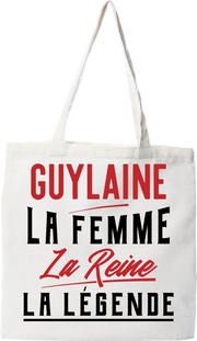 Tote bag coton recyclé guylaine la femme la reine la légende
