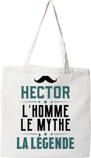 Tote bag coton recyclé hector l'homme le mythe la légende