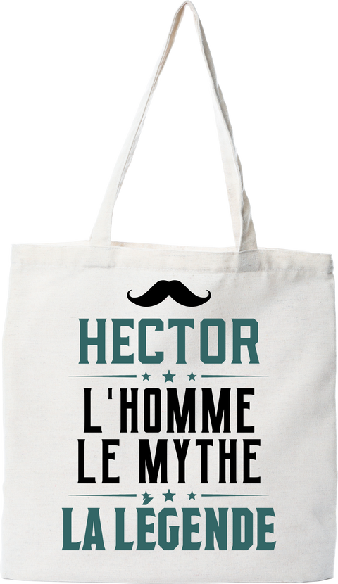 Tote bag coton recyclé hector l'homme le mythe la légende