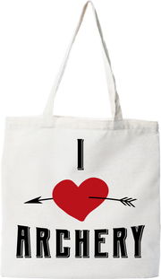 Tote bag coton recyclé i love archery