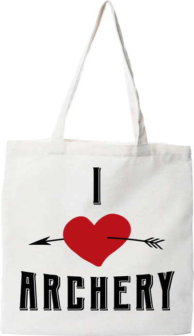 Tote bag coton recyclé i love archery