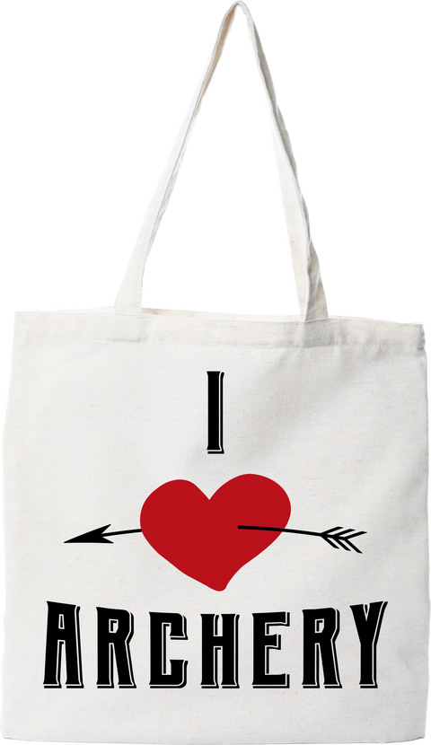 Tote bag coton recyclé i love archery