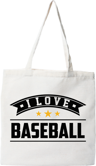 Tote bag coton recyclé i love baseball
