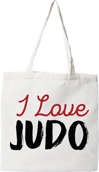 Tote bag coton recyclé i love judo