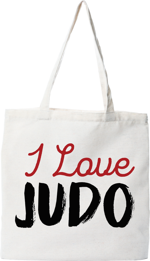 Tote bag coton recyclé i love judo