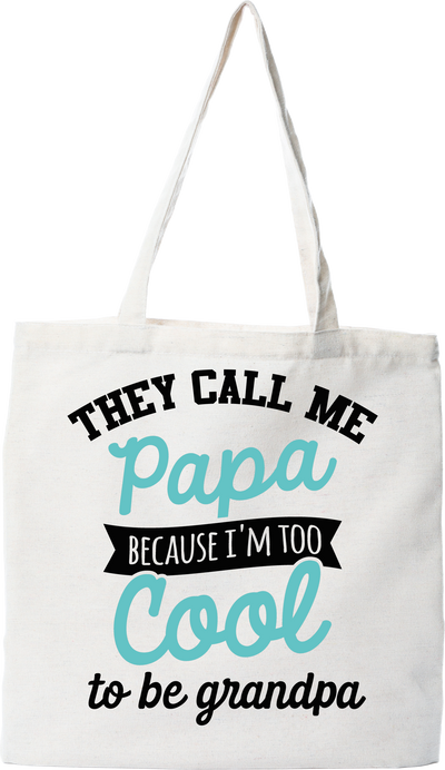 Tote bag coton recyclé i'm too cool grandpa