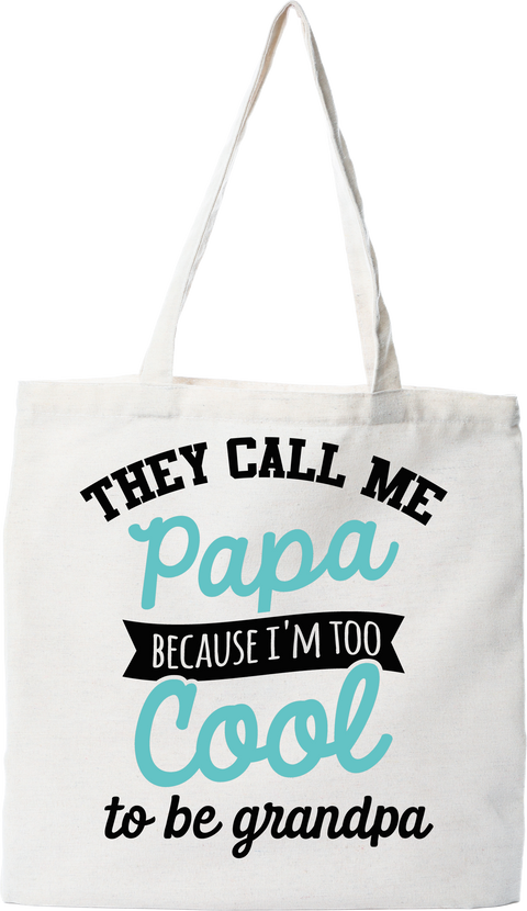 Tote bag coton recyclé i'm too cool grandpa