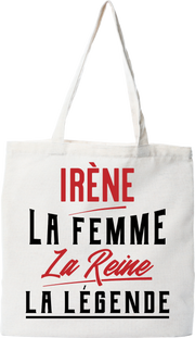 Tote bag coton recyclé irène la femme la reine la légende