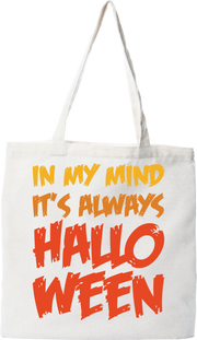 Tote bag coton recyclé it's always halloween