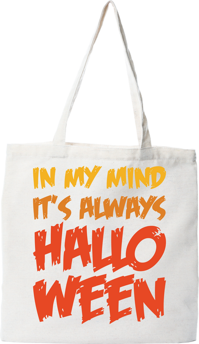 Tote bag coton recyclé it's always halloween