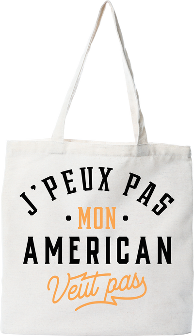 Tote bag coton recyclé j peux pas american