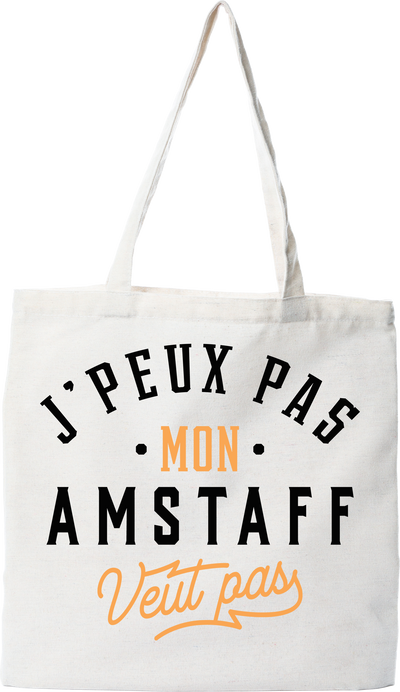 Tote bag coton recyclé j peux pas amstaff