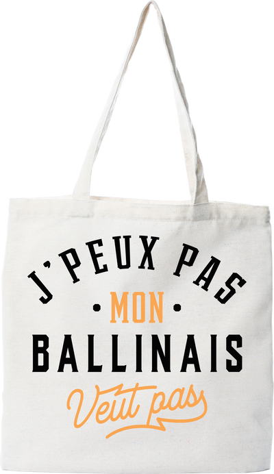 Tote bag coton recyclé j peux pas ballinais