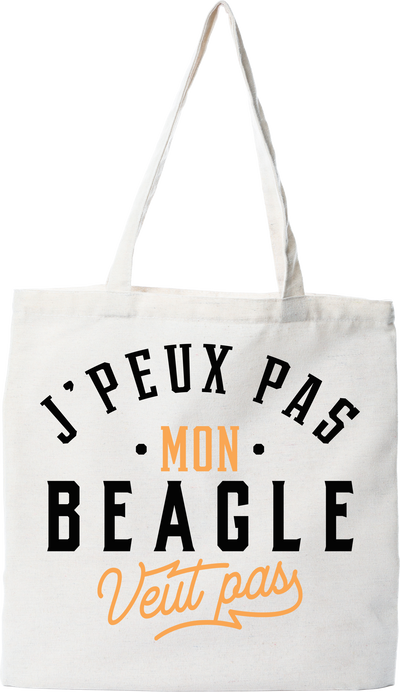 Tote bag coton recyclé j peux pas beagle