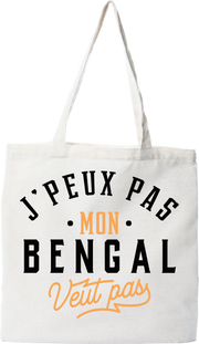 Tote bag coton recyclé j peux pas bengal