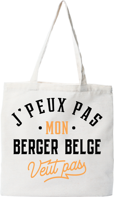 Tote bag coton recyclé j peux pas berger belge