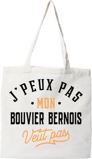 Tote bag coton recyclé j peux pas bouvier bernois