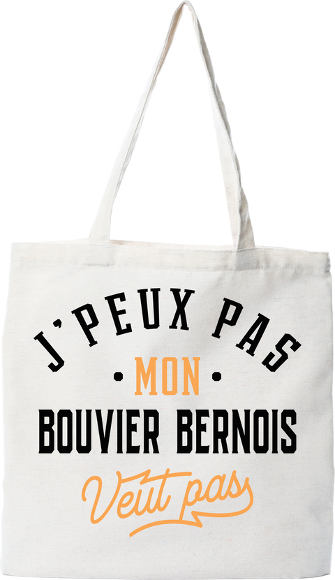 Tote bag coton recyclé j peux pas bouvier bernois