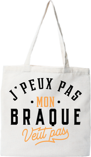 Tote bag coton recyclé j peux pas braque