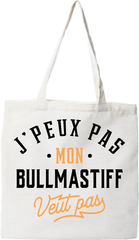 Tote bag coton recyclé j peux pas bullmastiff
