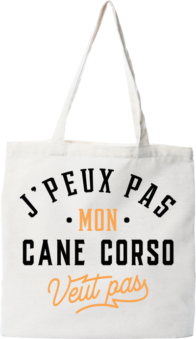 Tote bag coton recyclé j peux pas cane corso
