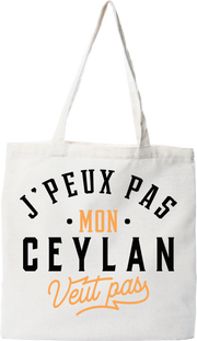 Tote bag coton recyclé j peux pas ceylan