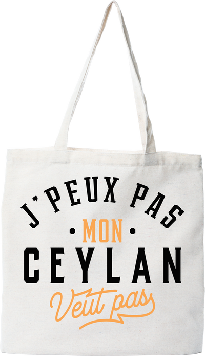 Tote bag coton recyclé j peux pas ceylan