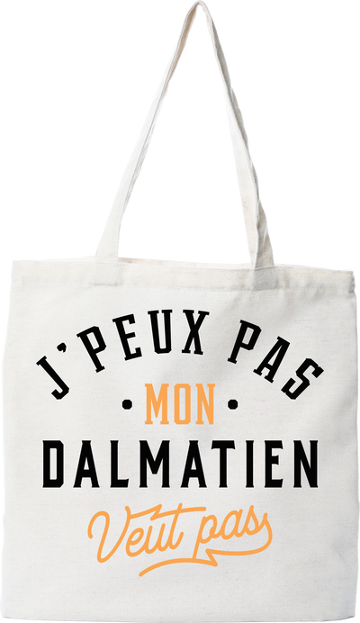 Tote bag coton recyclé j peux pas dalmatien