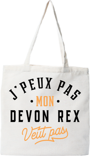 Tote bag coton recyclé j peux pas devon rex