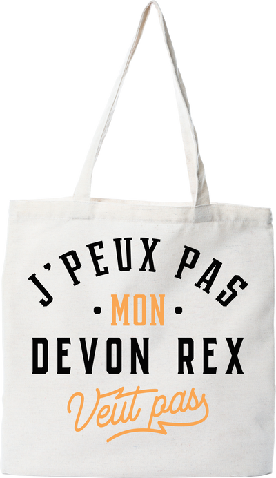 Tote bag coton recyclé j peux pas devon rex