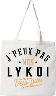 Tote bag coton recyclé j peux pas lykoi
