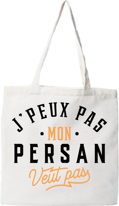 Tote bag coton recyclé j peux pas persan