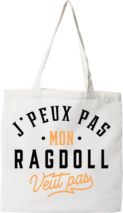 Tote bag coton recyclé j peux pas ragdoll