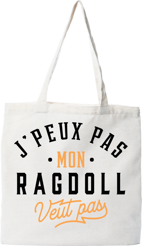 Tote bag coton recyclé j peux pas ragdoll