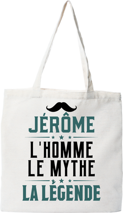 Tote bag coton recyclé jérôme l'homme le mythe la légende