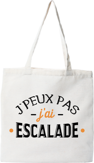 Tote bag coton recyclé j'ai escalade