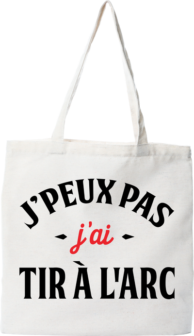 Tote bag coton recyclé j'ai tir à l'arc