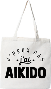 Tote bag coton recyclé j'peux pas j'ai aïkido 2