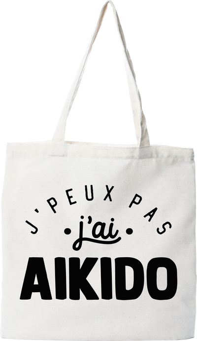 Tote bag coton recyclé j'peux pas j'ai aïkido 2