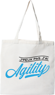 Tote bag coton recyclé j'peux pas j'ai agility